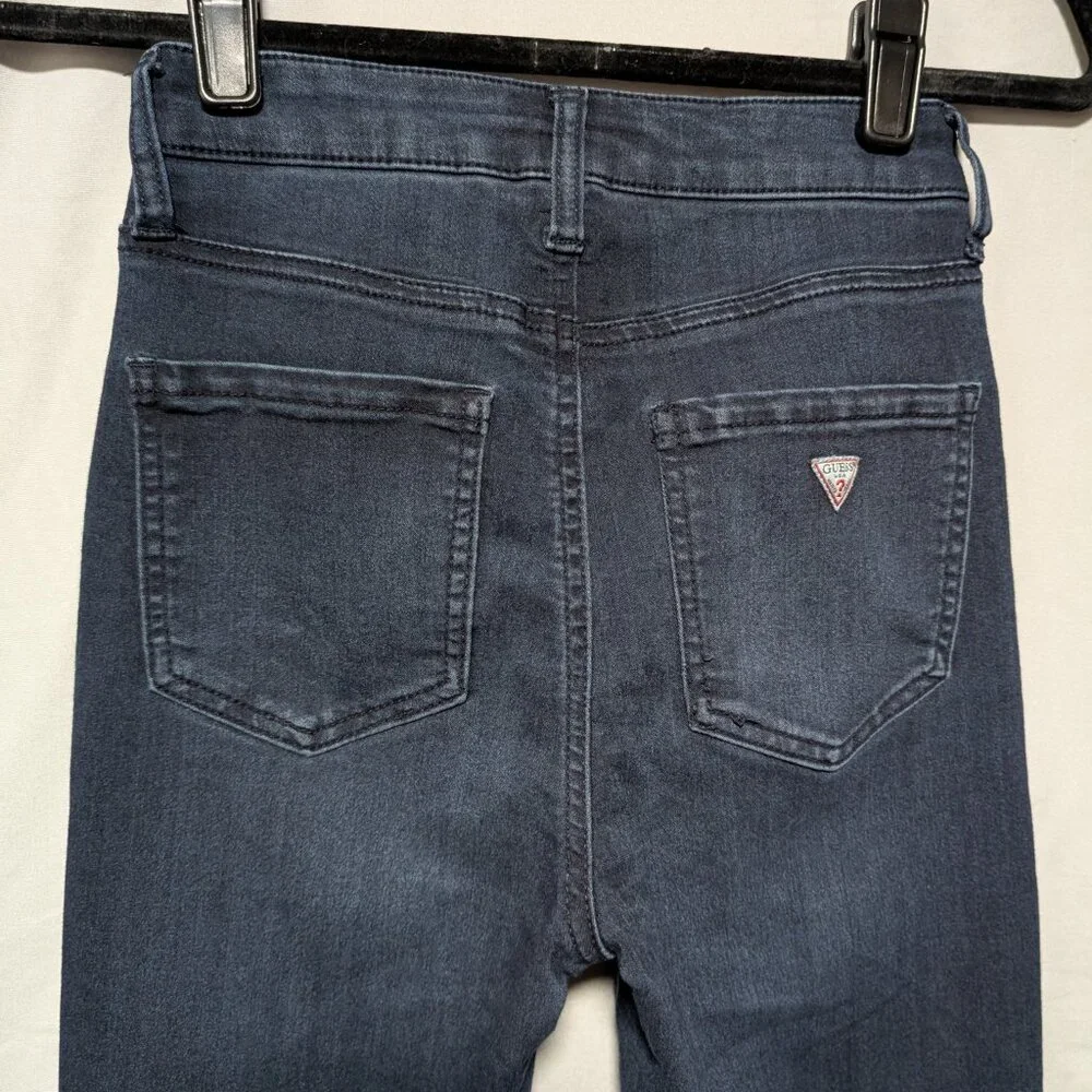 Guess Dark Wash‎ Skinny Jeans Iconic Triangle Logo Cotton Denim Women's 25